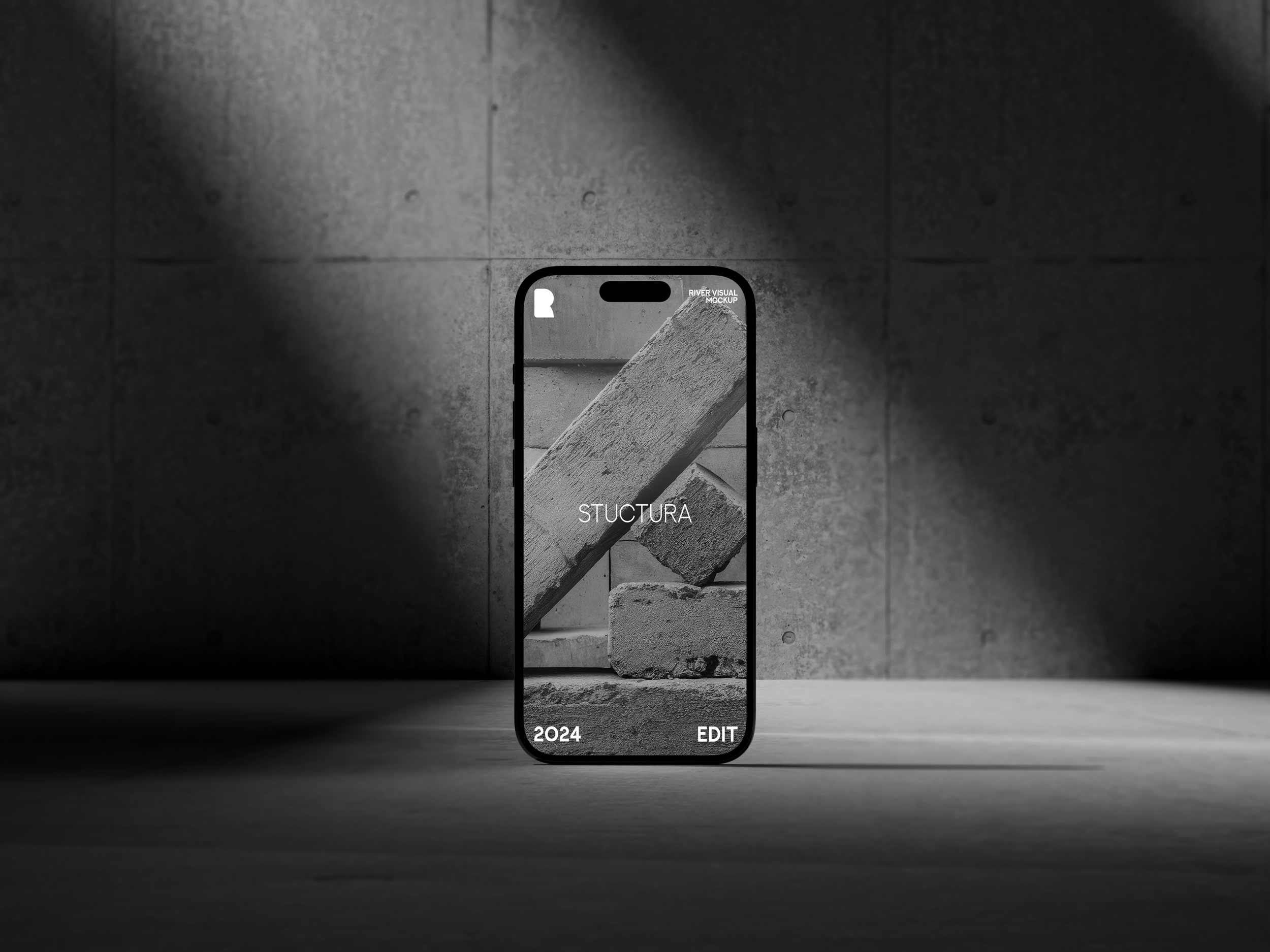 Stuctura iPhone 15 Pro Mockup